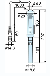 MM4-EC โพรบวัดการนำไฟฟ้า Digital Probe for Portable Multi water quality Meter